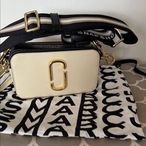 Marc Jacobs Cream and Black Crossbody Bag